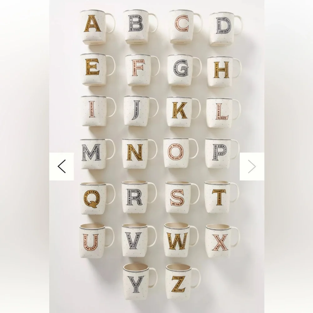 ANTHROPOLOGIE Dropcap Monogram Letter 